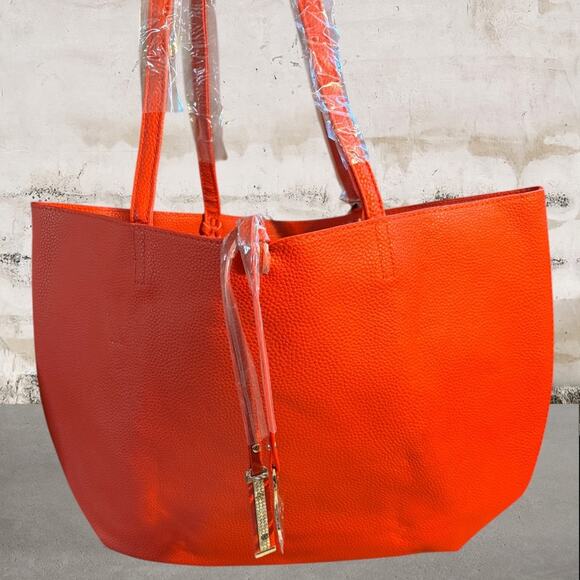 Badgley Mischka Handbags - Badgley Mischka NWT Red Chain Linked With Brand Charms Tote Bag